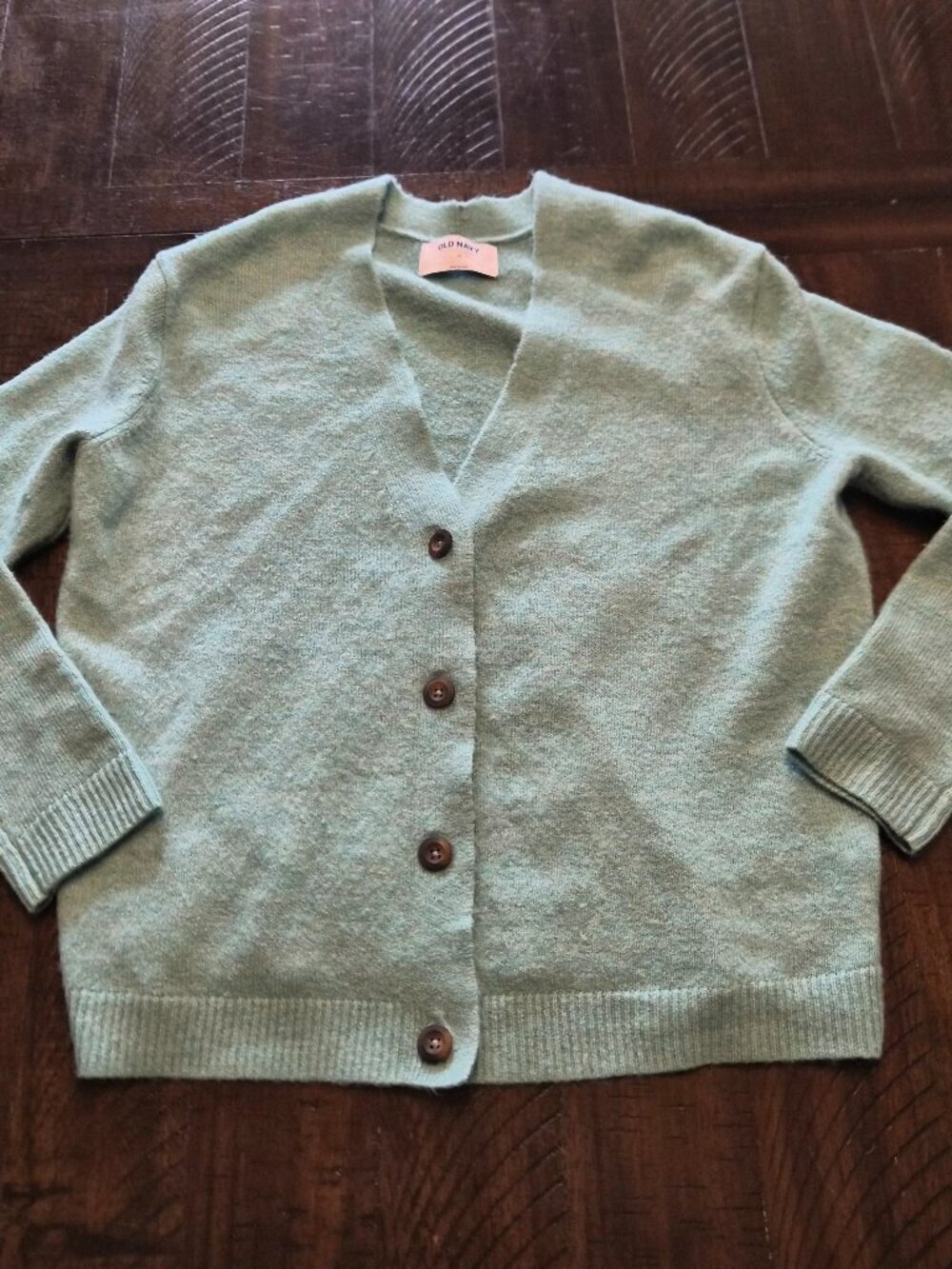 Old Navy Women Size XS Cropped Knit Cardigan Sweater Long Sleeve Blue Green G112